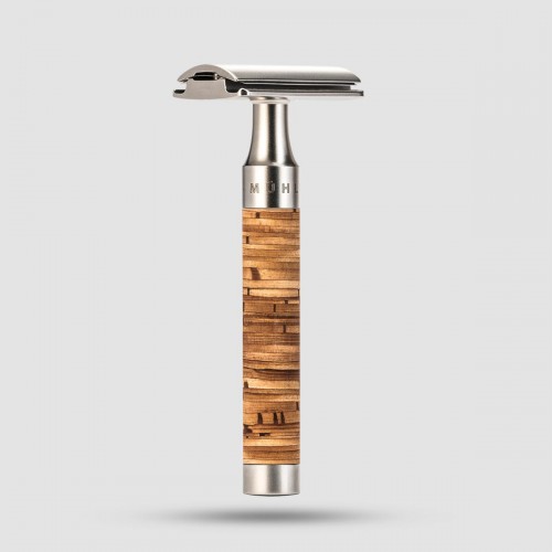 Ξυριστική Μηχανή Muhle R95 ROCCA - Closed Comb - Ανοξείδωτος χάλυβας με λαβή από φλοιό σημύδας