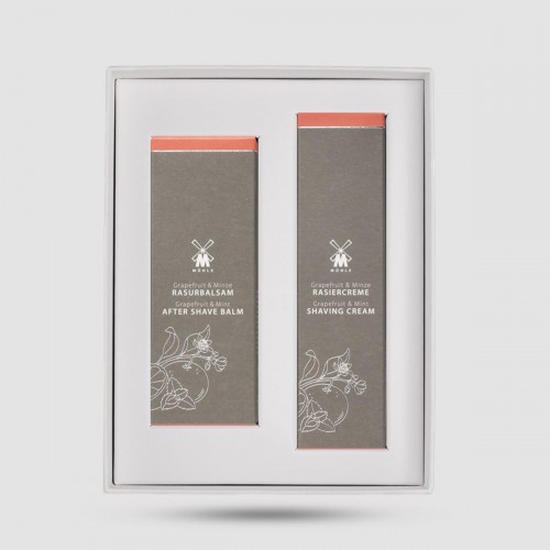 Σετ Δώρου MUHLE Κρέμα Ξυρίσματος και After Shave Balm Grapefruit Mint - Φυσικά συστατικά