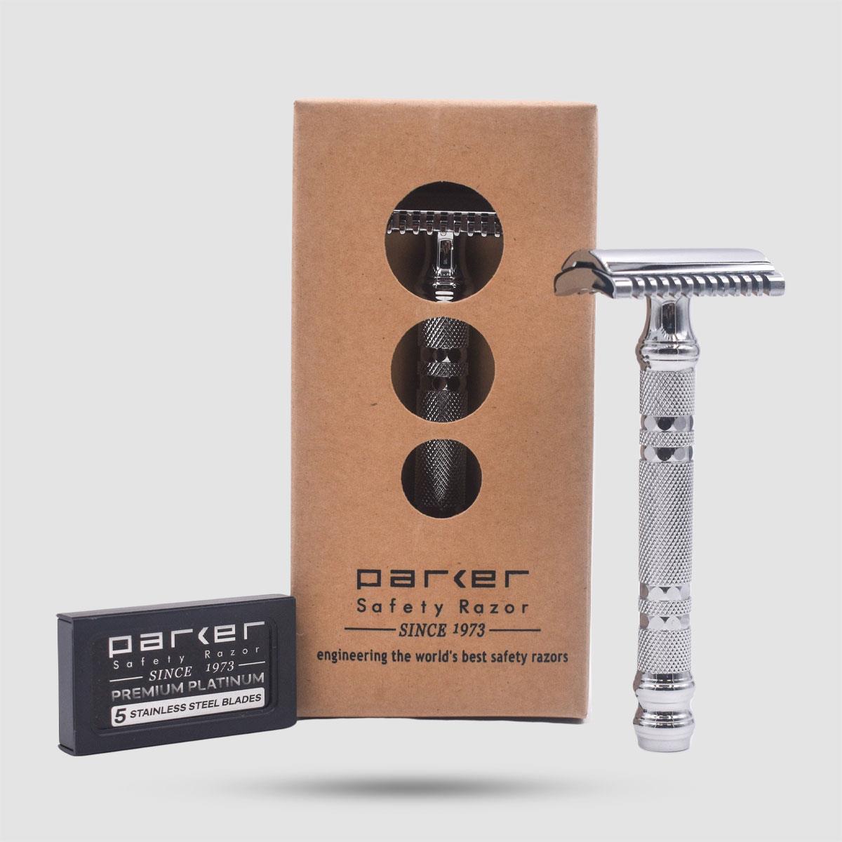 Ξυριστική Μηχανή Parker 24c Open Comb - Grooming - Ορειχάλκινη με επιχρωμιωμένο φινίρισμα