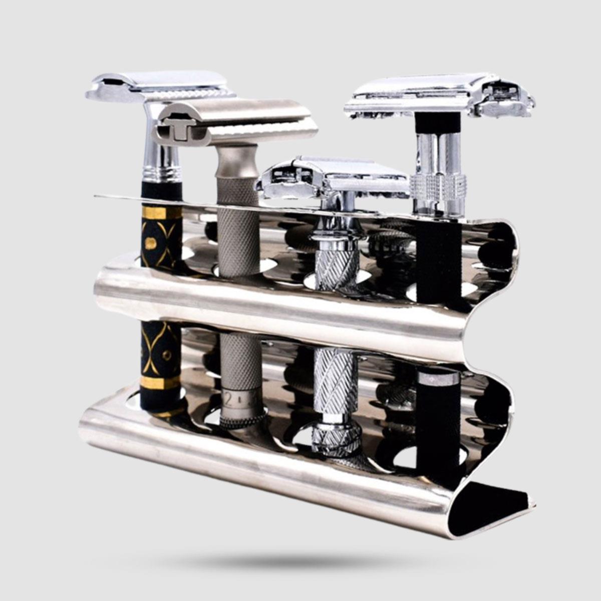 Βάση για 4 Ξυράφια Parker 4RZSTD - Εργαλεία Ξυρίσματος - Ορείχαλκος με χρώμιο