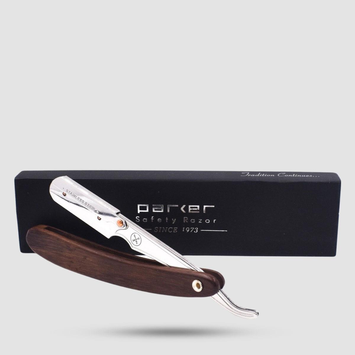 Ξυράφι Shavette Parker SRDW - Clip-Type Straight Barber Razor - Ανοξείδωτο ατσάλι