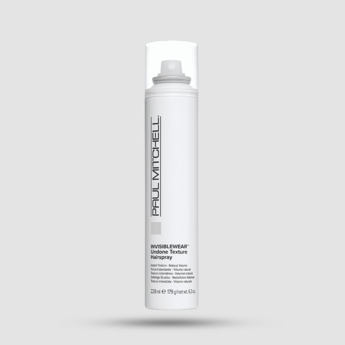 Invisiblewear Undone Texture Hairspray Paul Mitchell - Λακ Μαλλιών - Vegan Formula με Φυσική Υφή