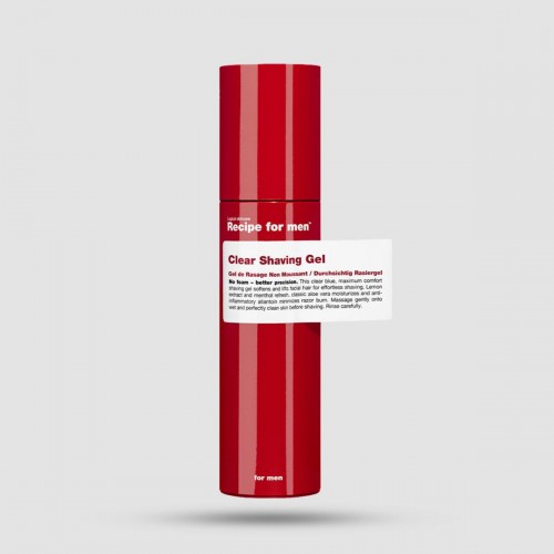 Clear Shaving Gel Recipe For Men 100ml - Διάφανο Τζελ Ξυρίσματος - Ακριβές ξύρισμα