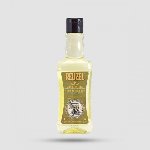 Σαμπουάν Reuzel 3-σε-1 Tea Tree 350ml - Grooming - Vegan φόρμουλα για μαλλιά γένια σώμα