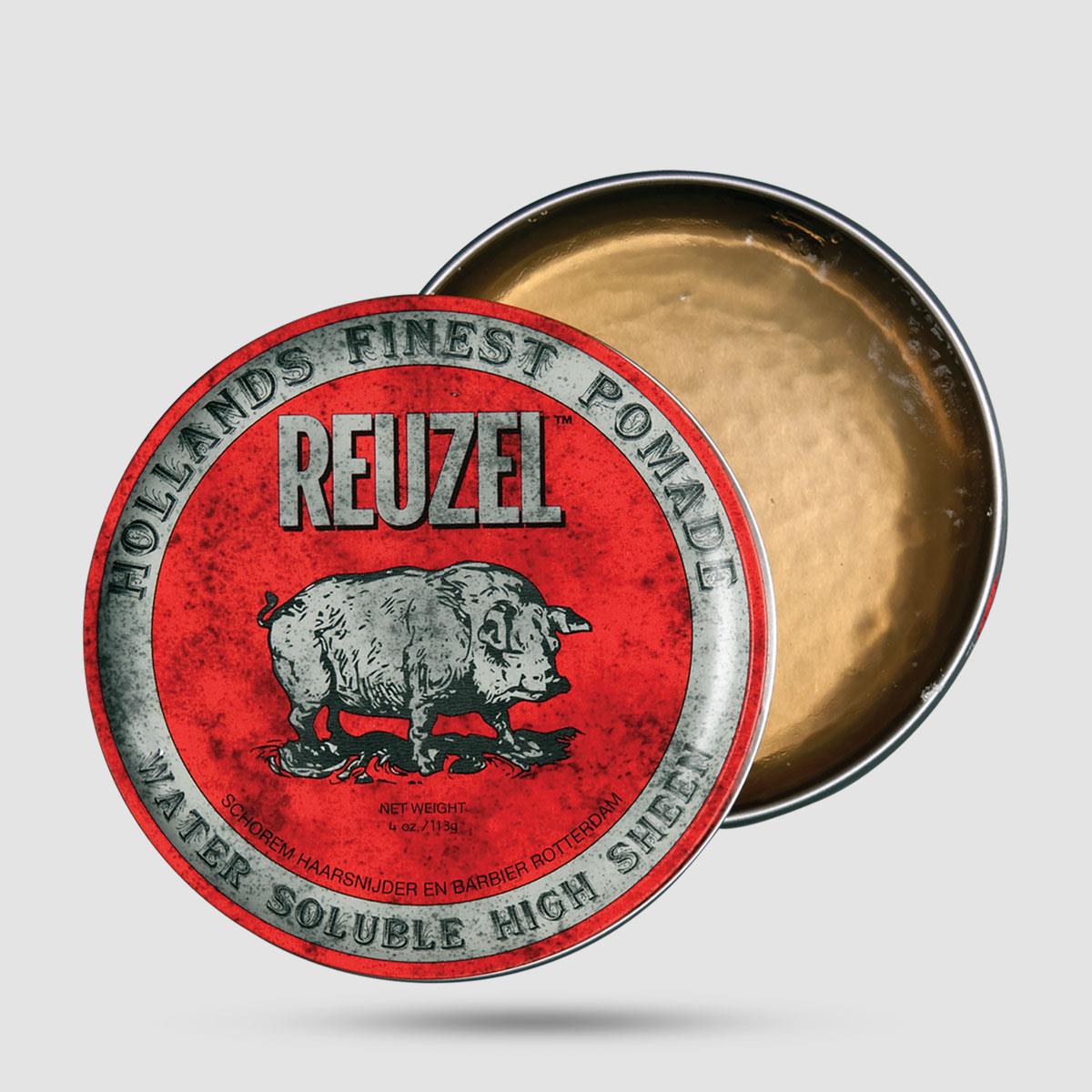 Reuzel Red Pomade - Πομάδα Μαλλιών - Έντονη Λάμψη Μέτριο Κράτημα