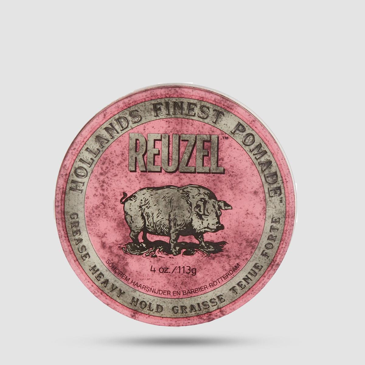 Reuzel Pink Pomade - Πομάδα Μαλλιών - Δυνατό Κράτημα Μεσαία Λάμψη