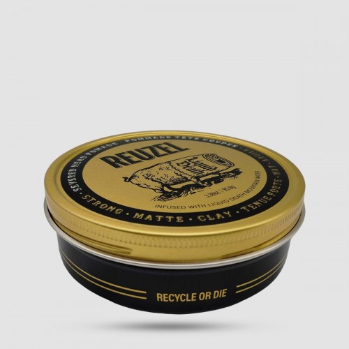 Clay Matte Pomade Reuzel x Liquid Death - Styling Pomade - Strong Hold No Shine