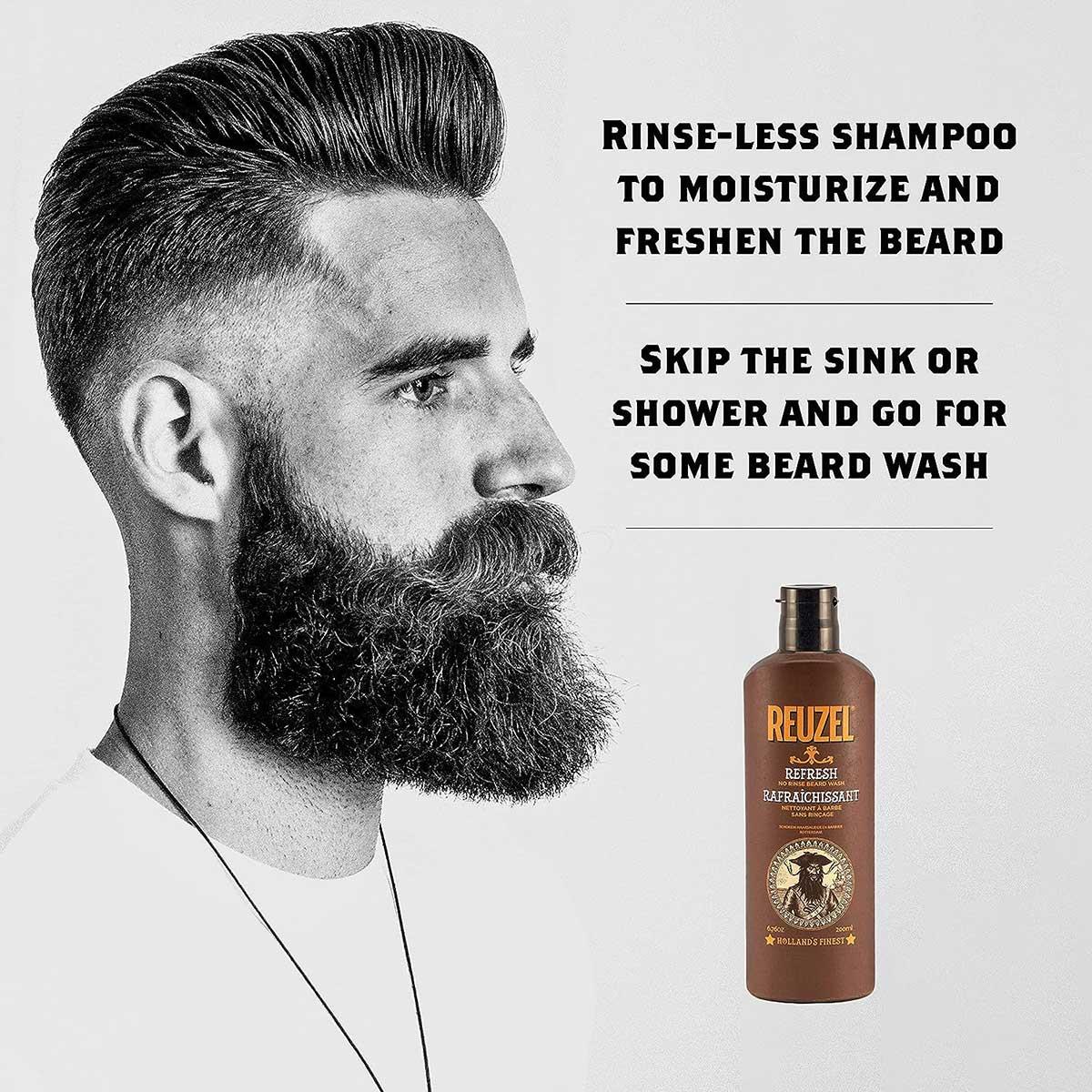 Beard Shampoo Reuzel Refresh No Rinse 200ml - Grooming - Cleansing without water