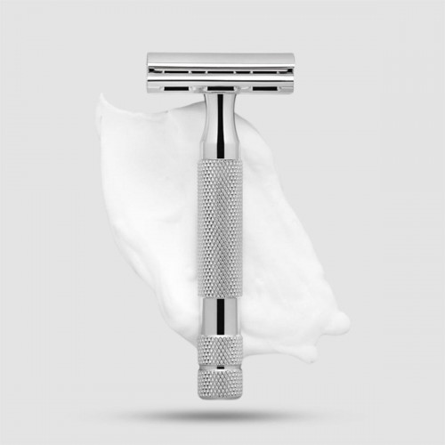 Safety Razor Rockwell 2C White Chrome - Safety Razor - 2 shaving settings