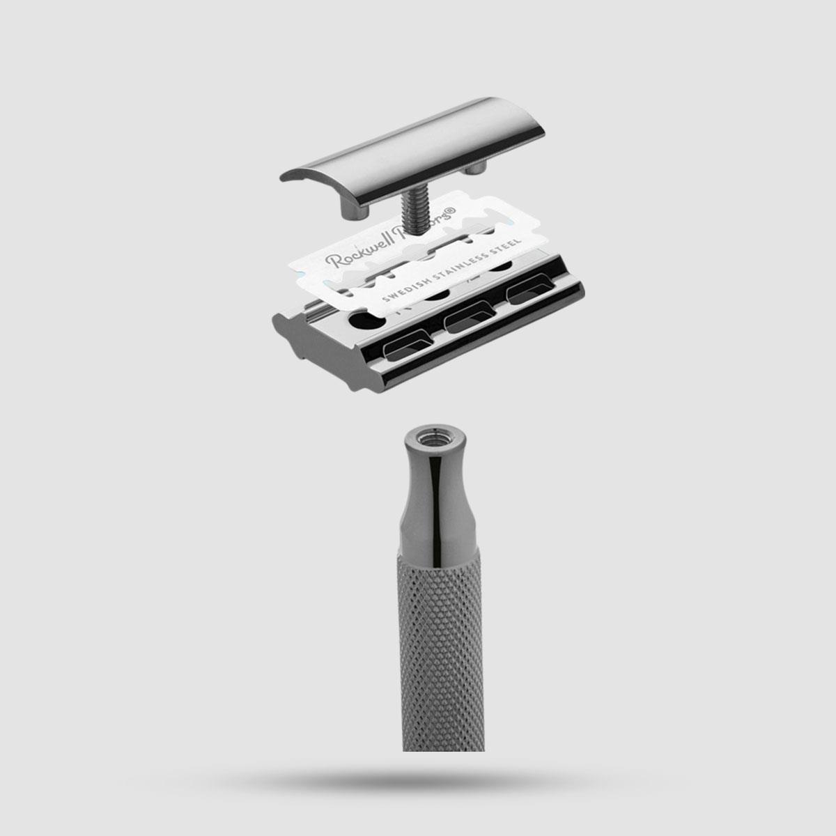 Safety Razor Rockwell 2C White Chrome - Safety Razor - 2 shaving settings