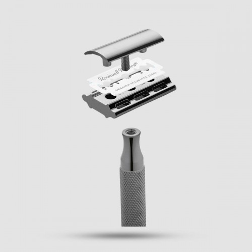 Safety Razor Rockwell 2C White Chrome - Safety Razor - 2 shaving settings