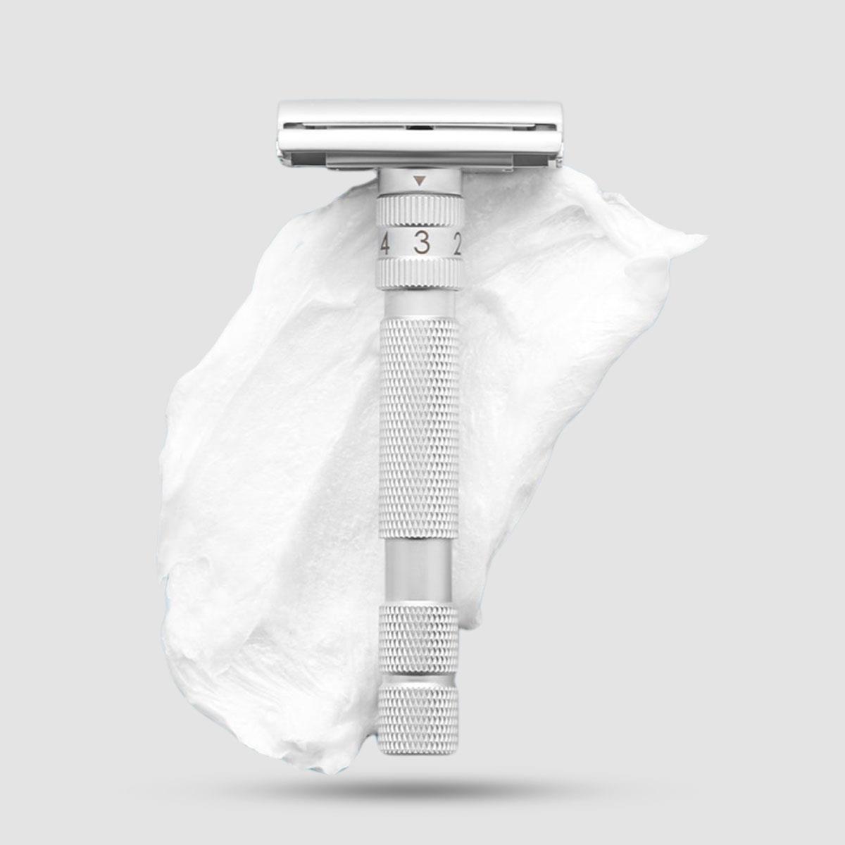 Ξυριστική Μηχανή Rockwell T2 Brushed Chrome - Accessories - Ρυθμιζόμενη 6 επιπέδων