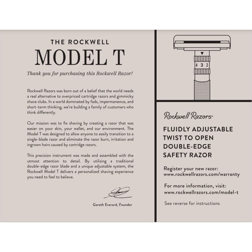 Ξυριστική Μηχανή Rockwell T2 Brushed Chrome - Accessories - Ρυθμιζόμενη 6 επιπέδων