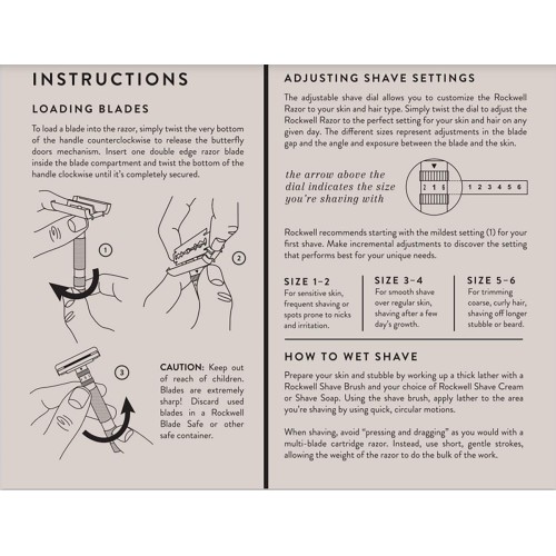 Ξυριστική Μηχανή Rockwell T2 Brushed Chrome - Accessories - Ρυθμιζόμενη 6 επιπέδων