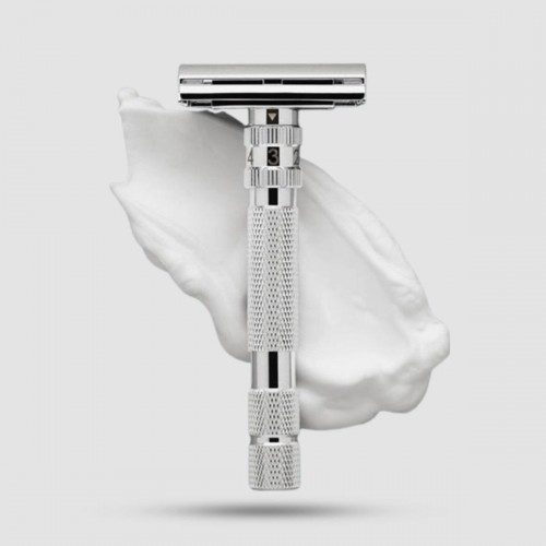 Ξυριστική Μηχανή Rockwell T2 White Chrome - Ρυθμιζόμενη Safety Razor - 6 επίπεδα έντασης