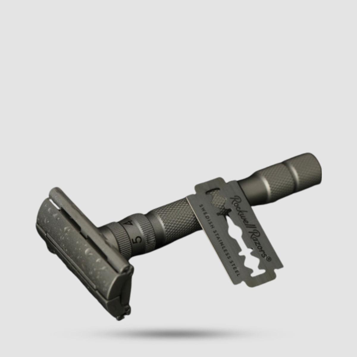 Rockwell T2 Stainless Steel Safety Razor - Adjustable with continuous dial