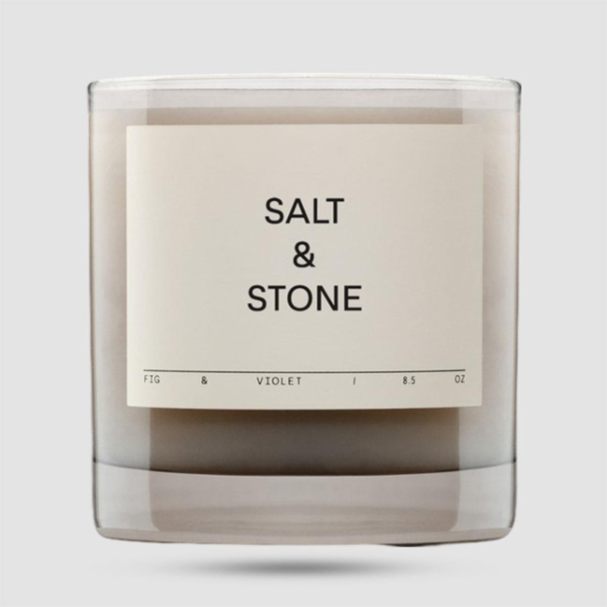 Aromatic Candle Fig & Violet Salt & Stone - Grooming - Vegan coconut and soy candle