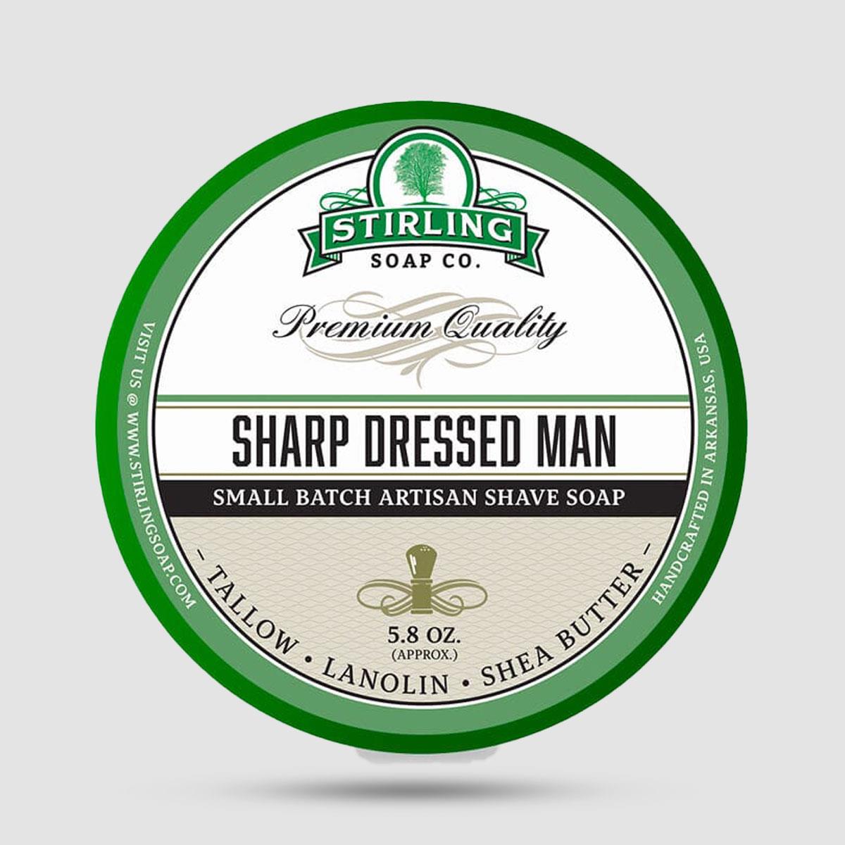 Σαπούνι Ξυρίσματος Sharp Dressed Man Stirling Soap Company - Beef Tallow Formula - 170ml