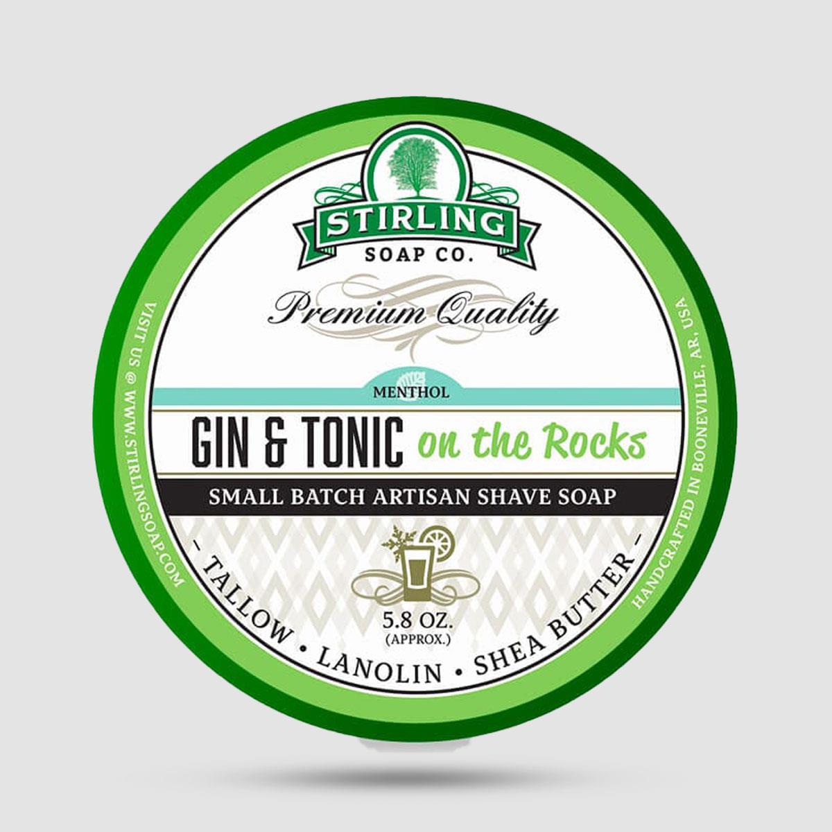 Σαπούνι Ξυρίσματος Gin & Tonic on the rocks Stirling Soap Company - Χειροποίητο με φυσικά συστατικά