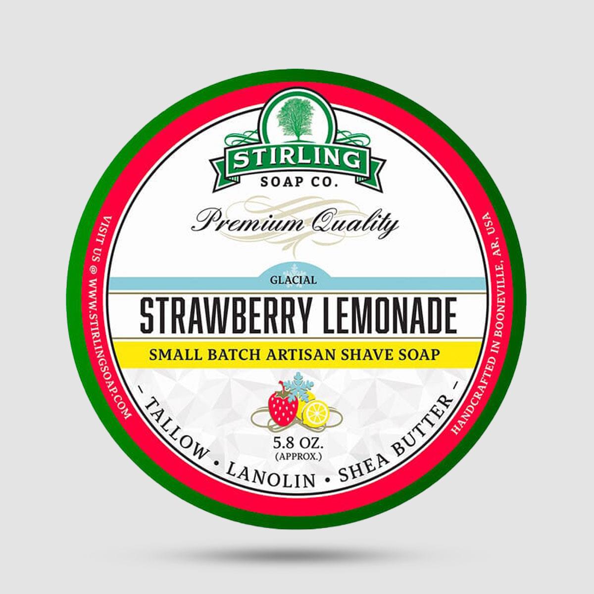 Σαπούνι Ξυρίσματος Stirling Soap Company Glacial Strawberry Lemonade - Υψηλή μενθόλη με άρωμα φράουλα λεμόνι