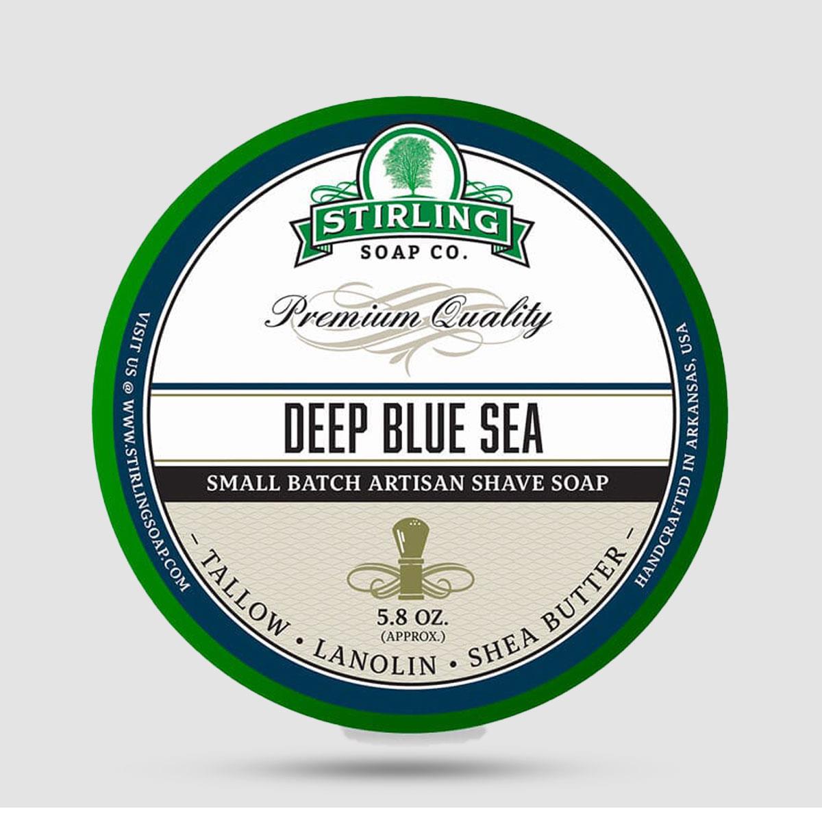 Σαπούνι Ξυρίσματος Deep Blue Sea Stirling Soap Company - Beef Tallow Formula με Almond Oil