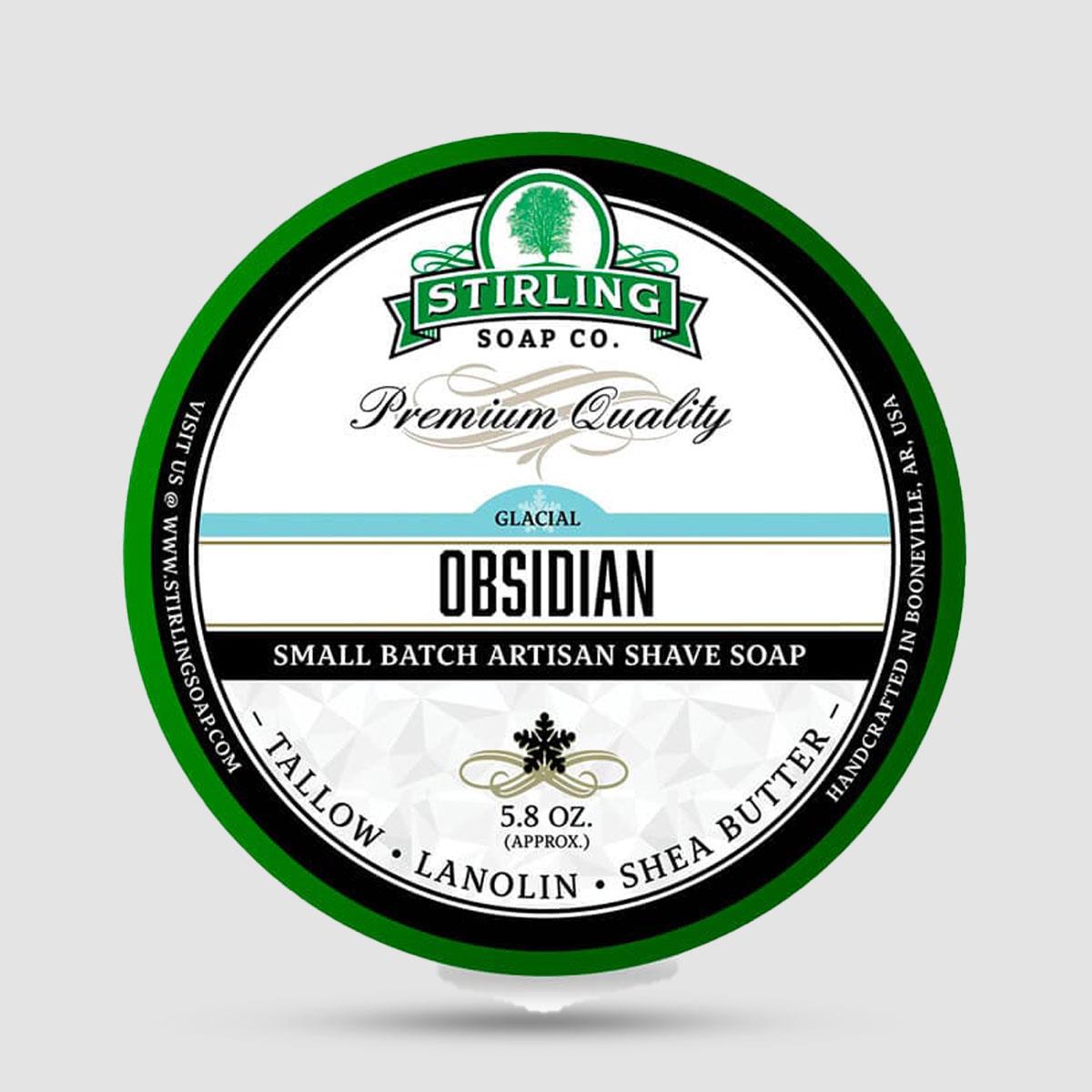 Σαπούνι Ξυρίσματος Glacial Obsidian Stirling Soap Company - Premium με μενθόλη