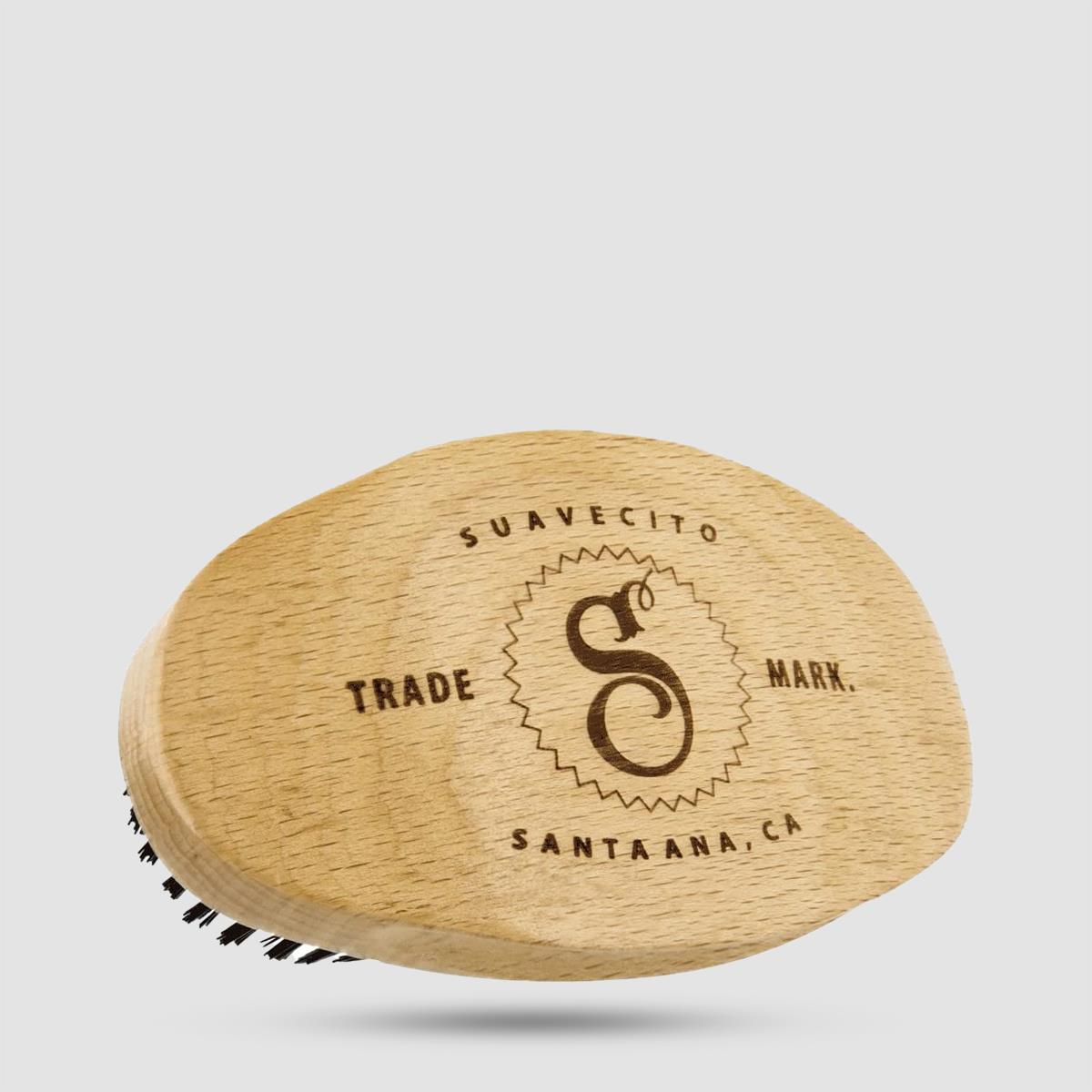 Suavecito Beard Brush - Grooming - Synthetic bristles with wooden handle