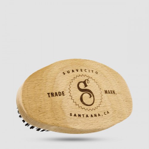 Suavecito Beard Brush - Grooming - Synthetic bristles with wooden handle
