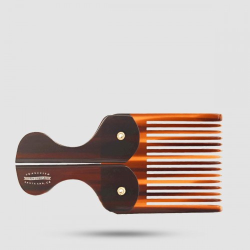 Folding Pocket Beard Comb Suavecito - Αναδιπλούμενη Χτένα Γενειάδας - Zyl Cellulose Acetate