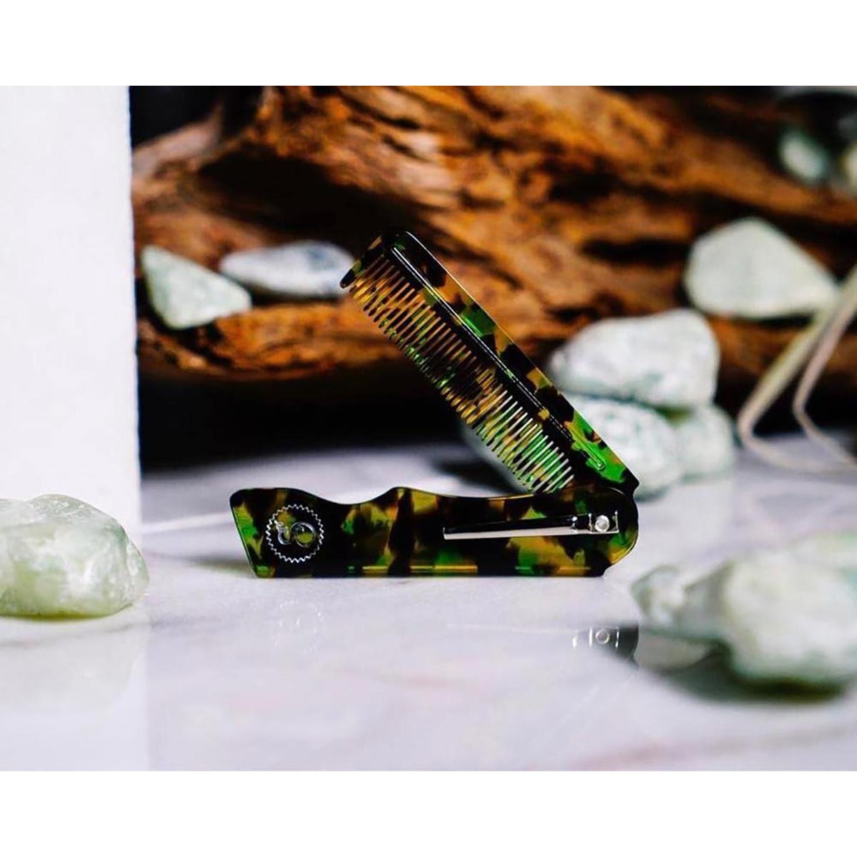 Suavecito Penny Folding Comb - Πτυσσόμενη χτένα grooming - Χειροποίητη από Zyl Cellulose Acetate