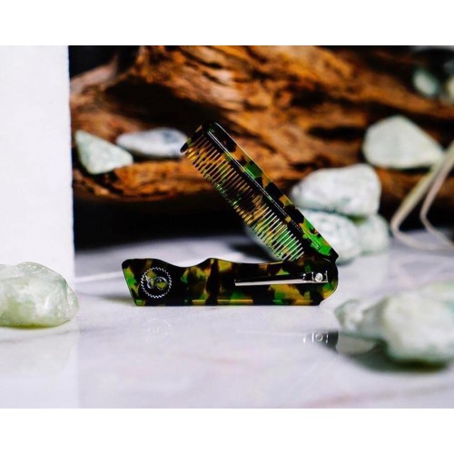Suavecito Penny Folding Comb - Πτυσσόμενη χτένα grooming - Χειροποίητη από Zyl Cellulose Acetate