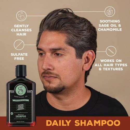 Suavecito Premium Daily Shampoo 236ml - Sulfate-Free Σαμπουάν Μαλλιών με Φασκόμηλο