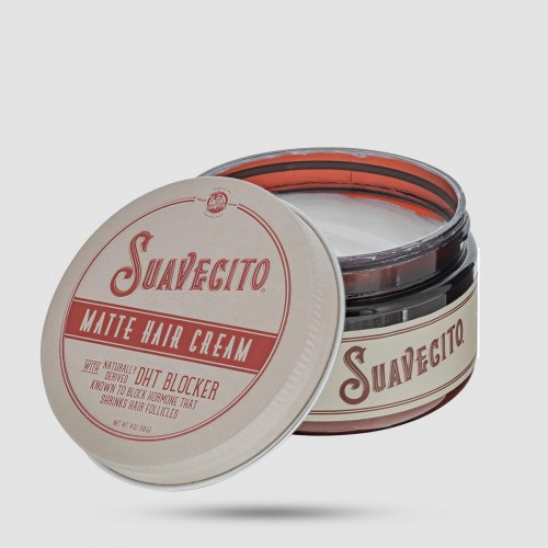 Suavecito Matte Hair Cream με DHT Blocker - Κρέμα Διαμόρφωσης - Πρόληψη τριχόπτωσης