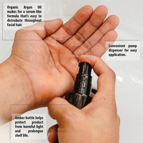 Λάδι Γενιών Suavecito Black Amber 30ml - Περιποίηση γενιών με οργανικό Argan Oil