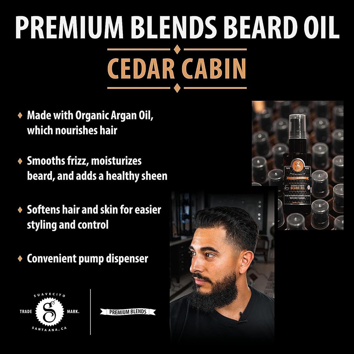 Λάδι Για Γένια Suavecito Cedar Cabin - Grooming - Με Organic Argan Oil