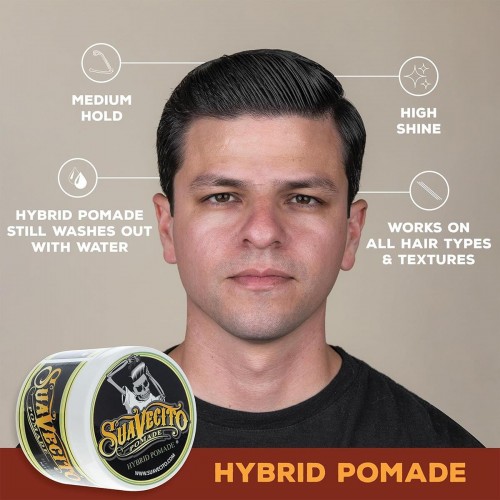 Suavecito Hybrid Pomade 113g - Πομάδα Μαλλιών - Μεσαίο κράτημα με υψηλή λάμψη
