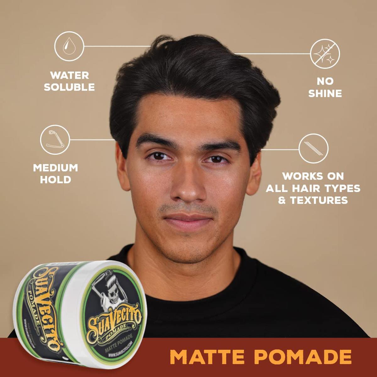 Suavecito Matte Pomade 113gr - Πομάδα Μαλλιών - Ματ φινίρισμα χωρίς λάμψη