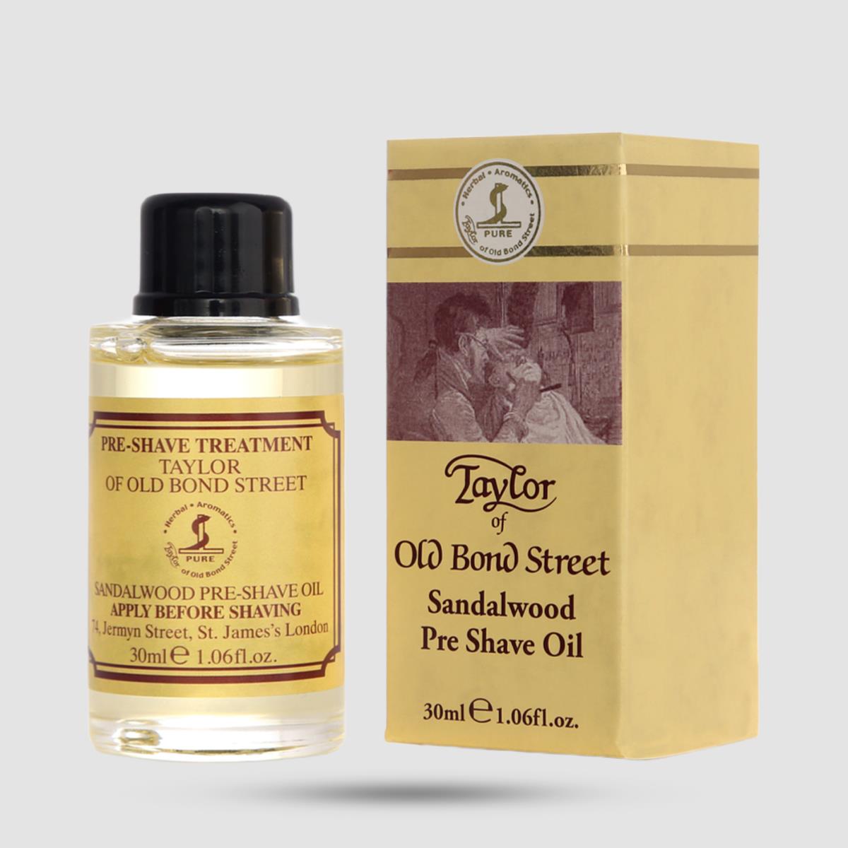 Pre-Shave Oil Taylor Of Old Bond Street Σανδαλόξυλο - Λάδι Προετοιμασίας Ξυρίσματος - Paraben-free