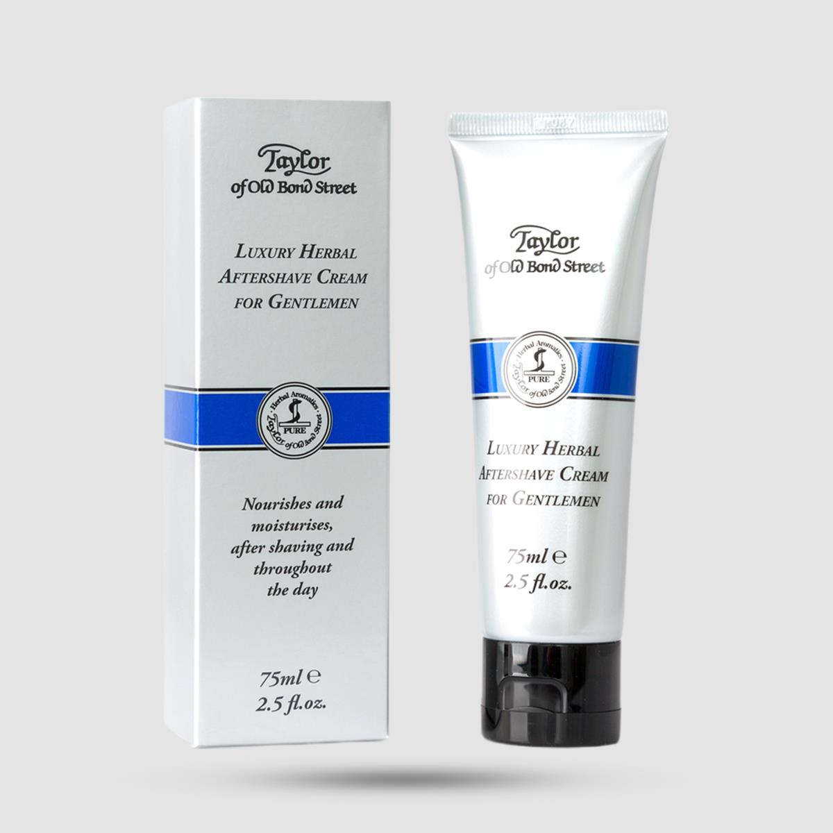Luxury Aftershave Cream Herbal Taylor of Old Bond Street - Aftershave cream - Alcohol-free with honey