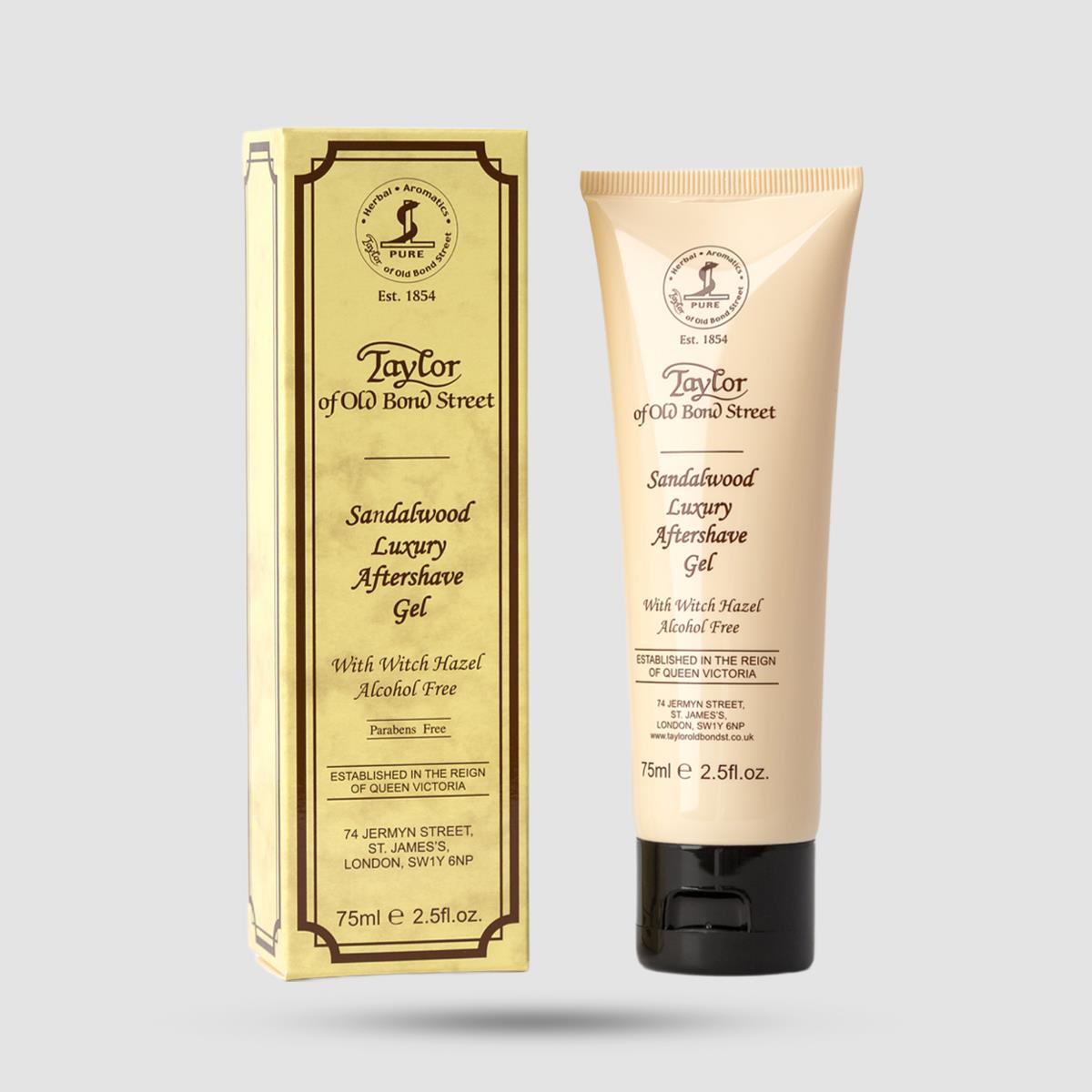 Luxury Aftershave Gel Sandalwood Taylor Of Old Bond Street - After Shave Gel - Χωρίς αλκοόλ