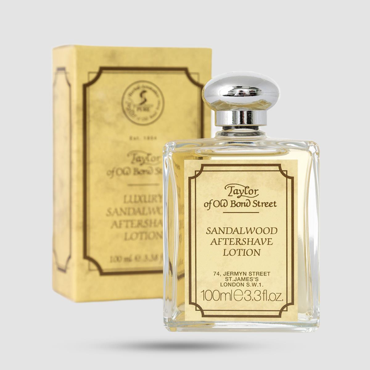 Aftershave Lotion Taylor Of Old Bond Street Σανδαλόξυλο 100ml - Λοσιόν μετά ξύρισμα - Διάρκεια 6 ώρες