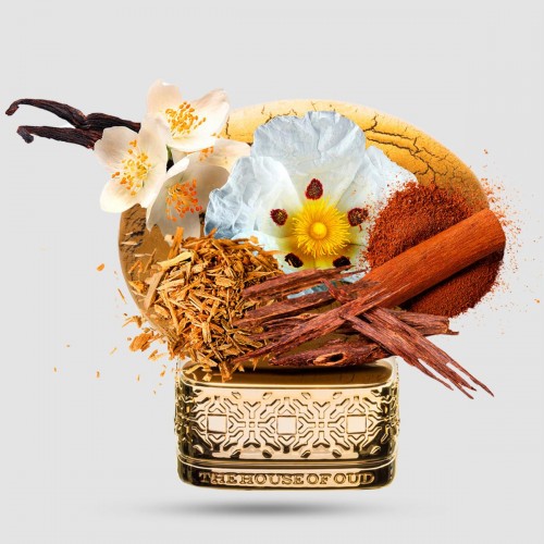 Golden Powder The House Of Oud 75ml - Unisex Oriental Spicy Eau De Parfum - Hand-painted bottle
