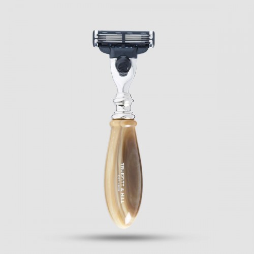 3-Blade Truefitt And Hill Regency Horn Razor - Grooming - Handcrafted from UK