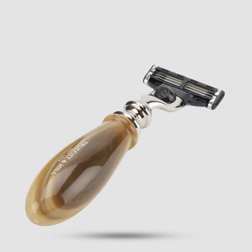 3-Blade Truefitt And Hill Regency Horn Razor - Grooming - Handcrafted from UK