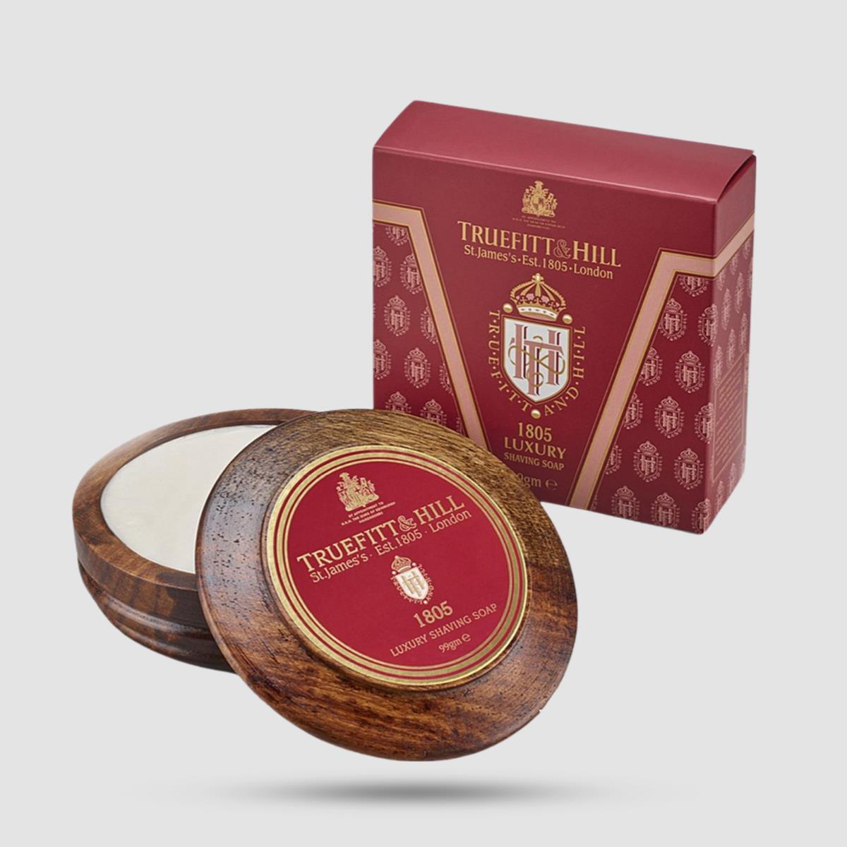 Σαπούνι Ξυρίσματος Σε Ξύλινο Μπωλ Truefitt And Hill 1805 - Premium σαπούνι ξυρίσματος με γλυκερίνη