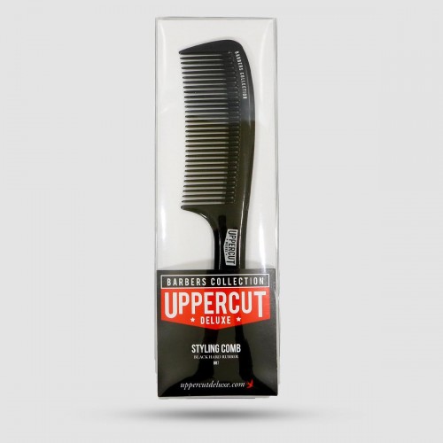 Χτένα Για Μαλλιά Uppercut Deluxe Styling Comb Μαύρη - Grooming - Φυτική Κυτταρίνη