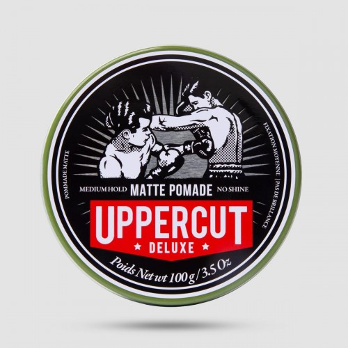 Uppercut Deluxe Matt Pomade 100g - Πομάδα Μαλλιών - Ματ φινίρισμα με μεσαίο κράτημα