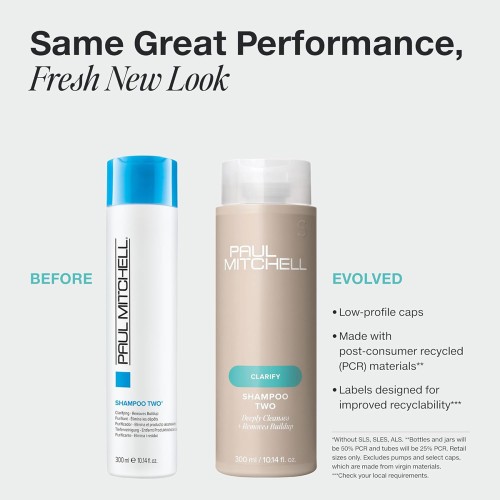 Paul Mitchell Shampoo Two 300ml - Σαμπουάν βαθιού καθαρισμού για λιπαρά μαλλιά