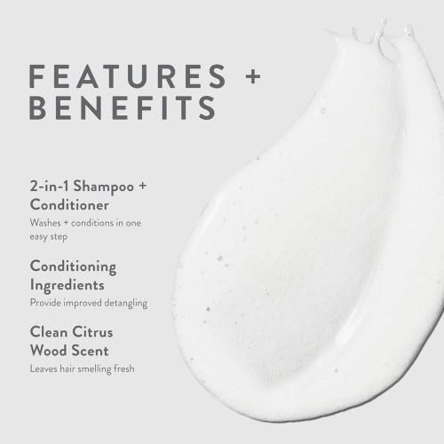 Paul Mitchell Double Hitter 2-in-1 Shampoo and Conditioner - Vegan formula without sulphates