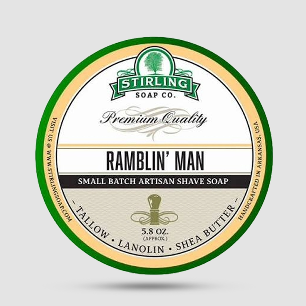 Stirling Soap Company Ramblin' Man Σαπούνι Ξυρίσματος - Ξυλώδες άρωμα με βάση tallow